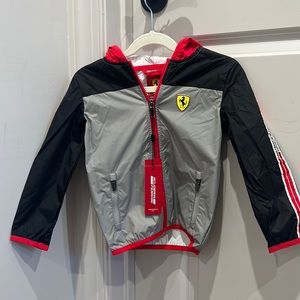toddler boys Scuderia ferrari rain jacket size 2